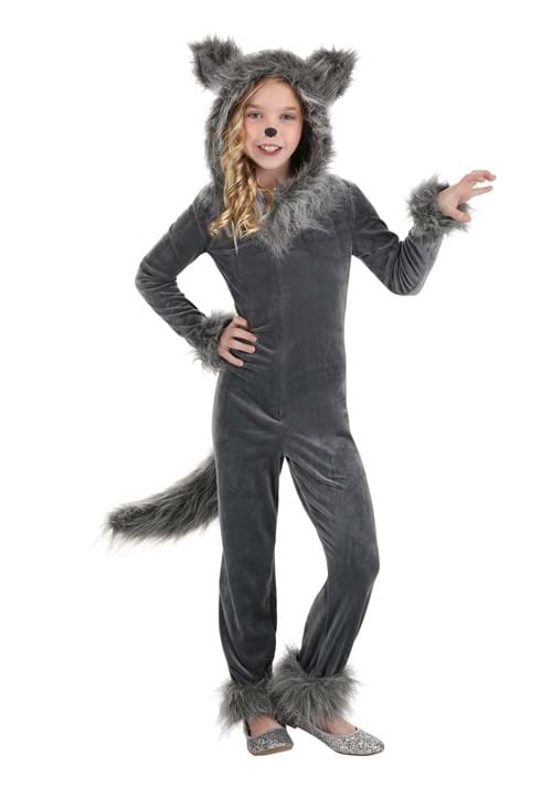 Grey Wolf Costume for Girls - US 6967
