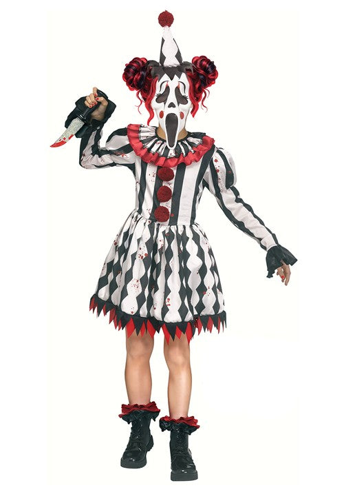 Girl's Harlequin Ghost Face Costume - US 0227
