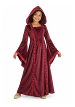 Hooded Renaissance Maiden Costume for Girls - US 1811