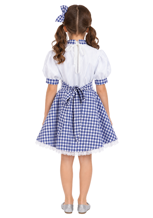 Girl's Kansas Prairie Girl Blue Costume Dress - US 5989