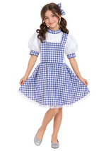 Girl's Kansas Prairie Girl Blue Costume Dress - US 5989