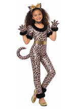 Girl's Leopard Jumpsuit Costume - US 2869