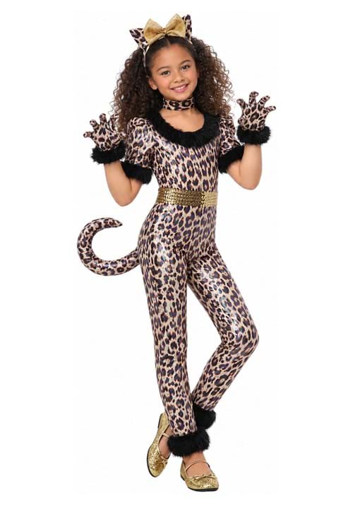 Girl's Leopard Jumpsuit Costume - US 2869