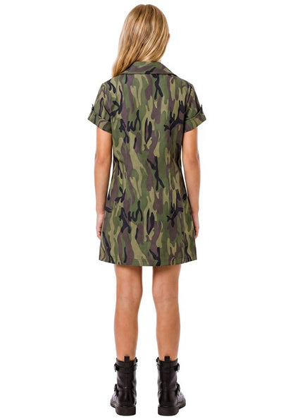 Girl's Military Combat Teen Costume Dress - US 1053