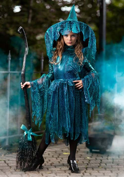 Moonlight Spider Witch Costume for Girls - US 7961