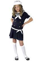 Girls Navy Sweet Sailor Costume - US 7163