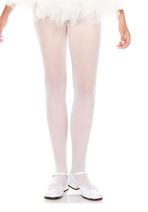 Opaque White Tights for Girls - US 9778