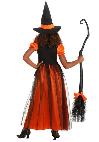Orange Light-Up Witch Costume for Girls - US 6859