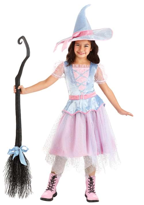 Pastel Fairy Witch Costume for Girls - US 5898