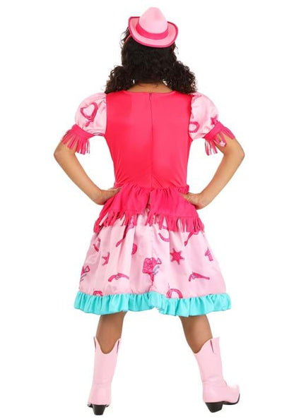 Pastel Pink Cowgirl Costume Dress for Girls - US 3879
