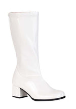 Girl's Patent White Gogo Costume Boots - US 9296