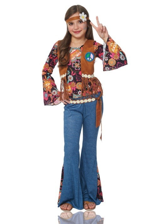 Girl's Peace Out Hippie Costume - US 1239
