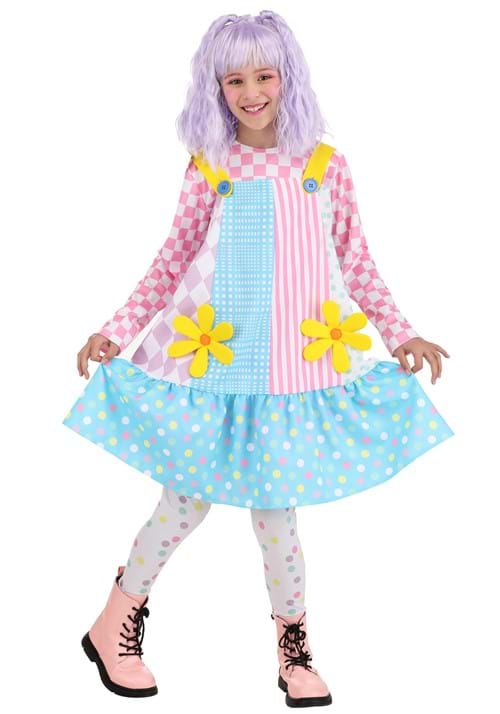 Pinafore Clown Costume Dress for Girls - US 6628