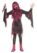 Girl's Pink Gauze Ghost Face Costume - US 0677