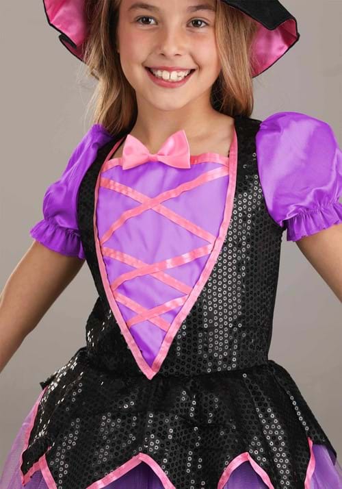 Pink Light-Up Witch Costume for Girls - US 4403