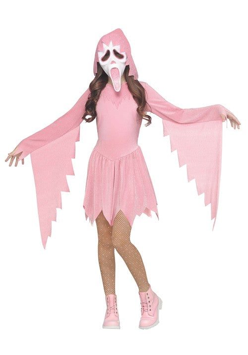 Girl's Pink Sparkle Ghost Face Costume - US 1983