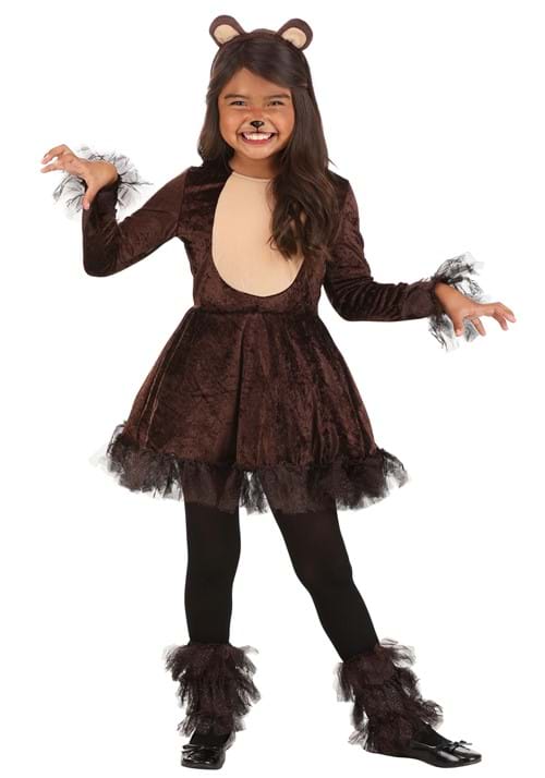 Girl's Playful Bear Costume Dress - US 5760