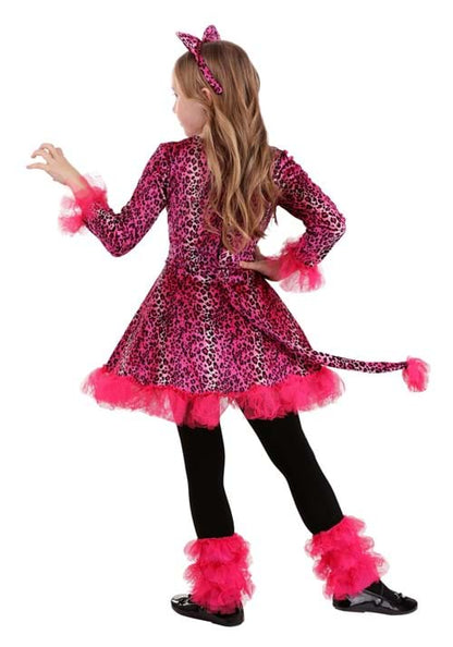 Girl's Prancing Pink Leopard Costume Dress - US 5438