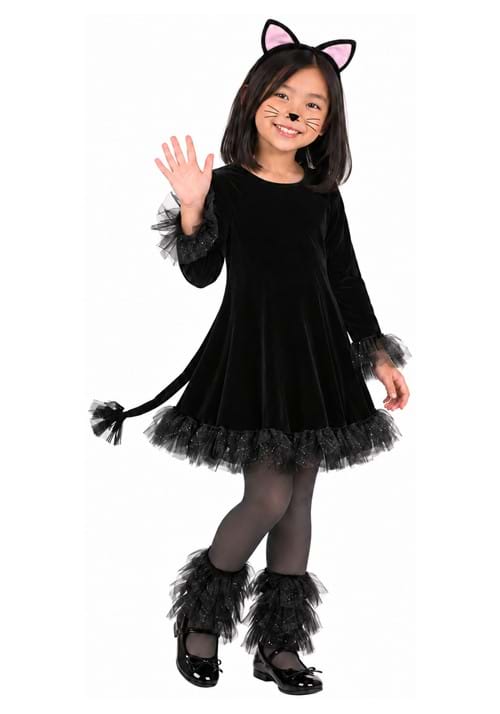 Precious Black Cat Girl's Costume - US 1284