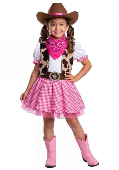 Girl's Pretty Pink Cowgirl Costume - US 2420