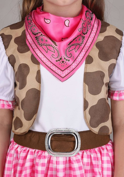 Girl's Pretty Pink Cowgirl Costume - US 2420