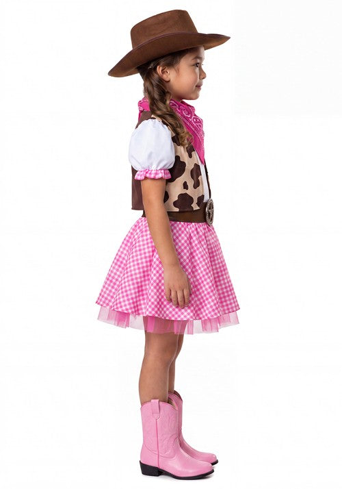 Girl's Pretty Pink Cowgirl Costume - US 2420