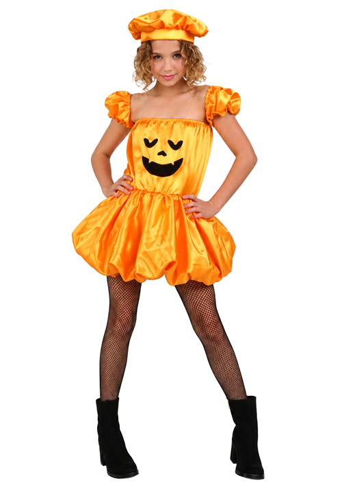 Girl's Pumpkin Patch Costume Dress - US 4098