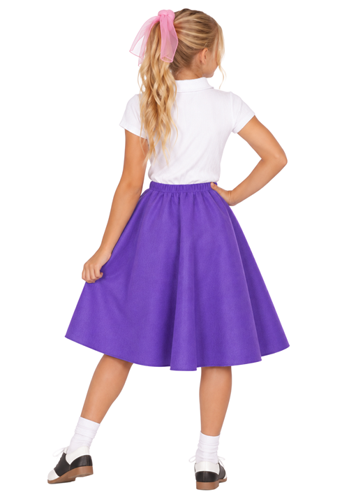 Girl's Purple Poodle Costume Skirt Accessory - US 1221