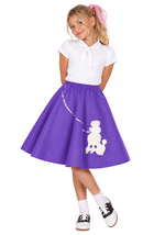 Girl's Purple Poodle Costume Skirt Accessory - US 1221