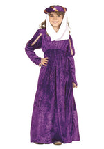 Girl's Purple Renaissance Princess Costume Dress - US 1908