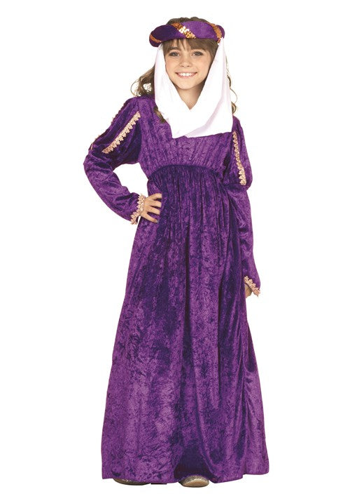 Girl's Purple Renaissance Princess Costume Dress - US 1908
