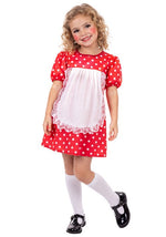Girl's Rag Doll Red Dress Costume - US 7567