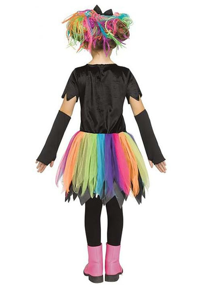Girls Rainbow Foil Skele-Girl Costume - US 7388