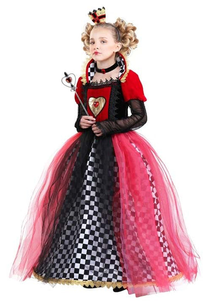 Ravishing Queen of Hearts Costume for Girls - US 3815