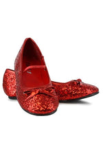 Girl's Red Ruby Glitter Ballet Flat Shoes - US 2301