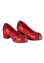Girl's Red Sequin Costume Shoes - US 4775