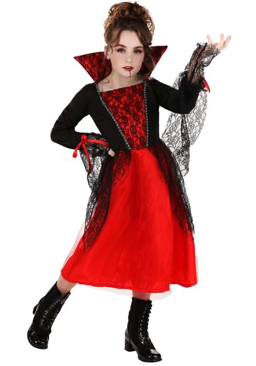 Girl's Regal Vampire Costume Dress - US 8017