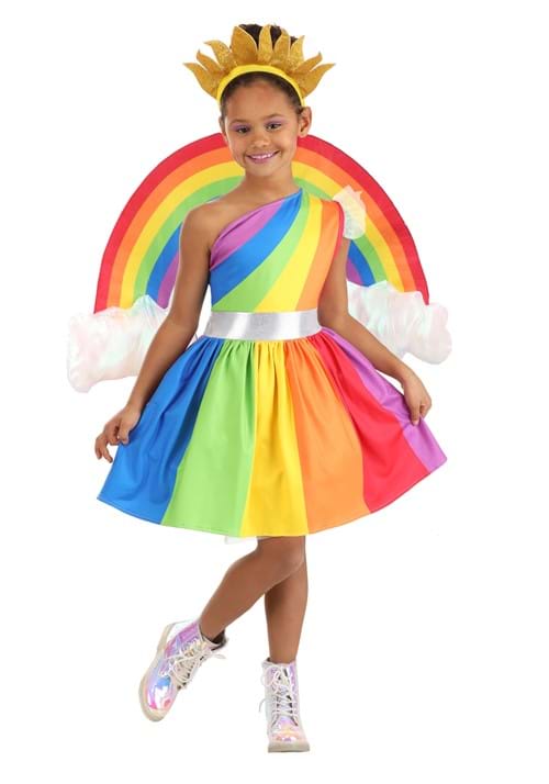 Girl's Royal Rainbow Costume Dress - US 9586