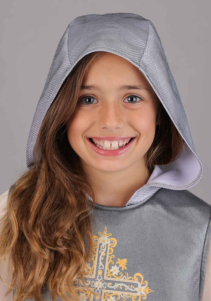 Girl's Shining Silver Joan of Arc Costume - US 1712