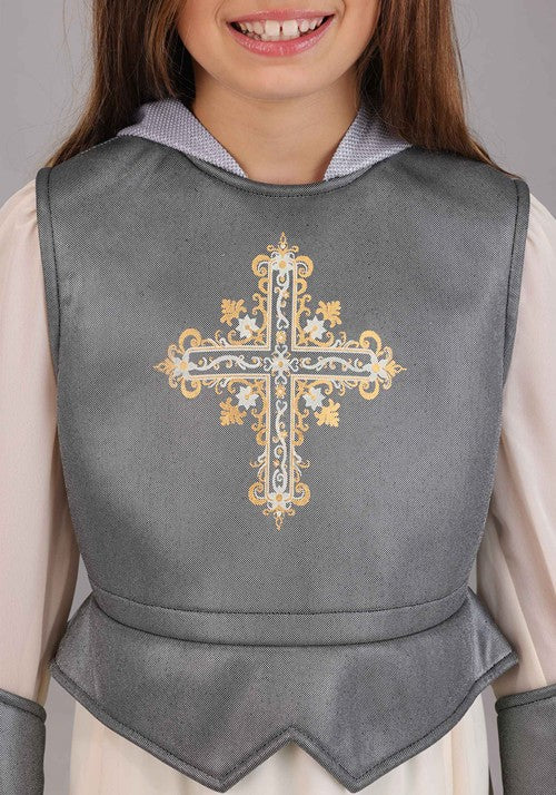 Girl's Shining Silver Joan of Arc Costume - US 1712