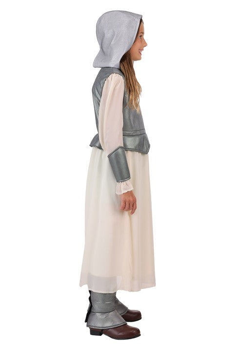 Girl's Shining Silver Joan of Arc Costume - US 1712