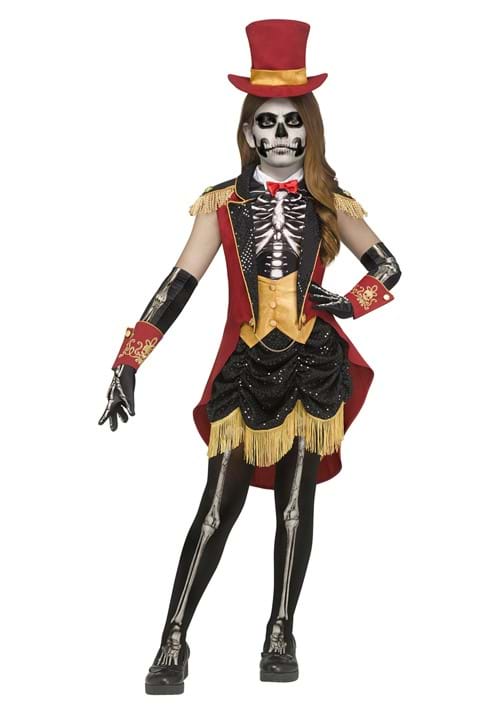 Skeletal Ringleader Costume for Girls - US 8673
