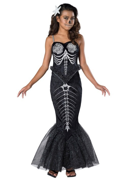 Skeleton Mermaid Costume for Girls - US 5770