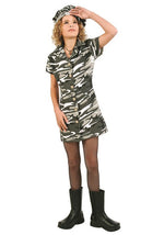 Girl's Special Mission Soldier Costume Dress - US 7019