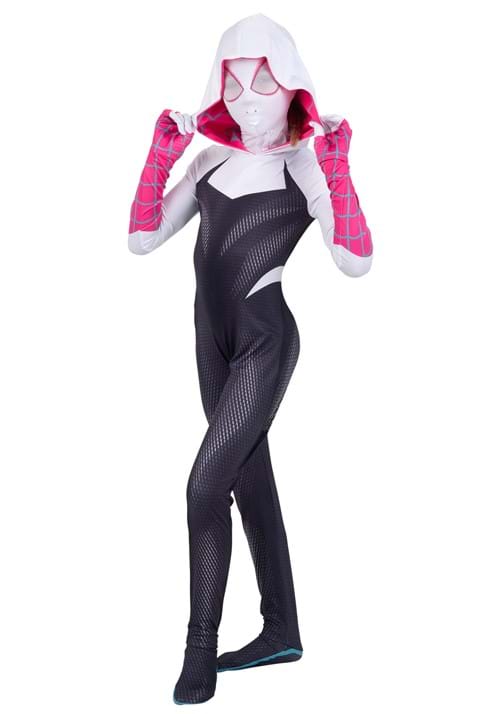 Spider-Gwen Zentai Suit Costume for Girls - US 3782