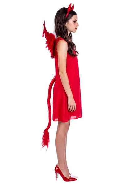Girl's Split Serenity Devil Angel Costume Dress - US 9353