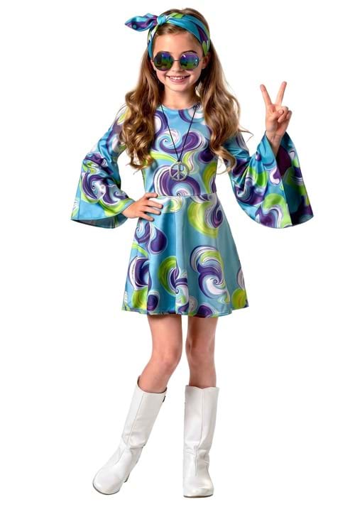 Girl's Super Cool Hippie Costume Dress - US 2423