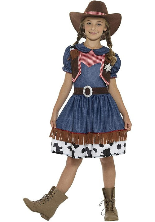 Girl's Texas Cowgirl Blue Costume Dress - US 4391
