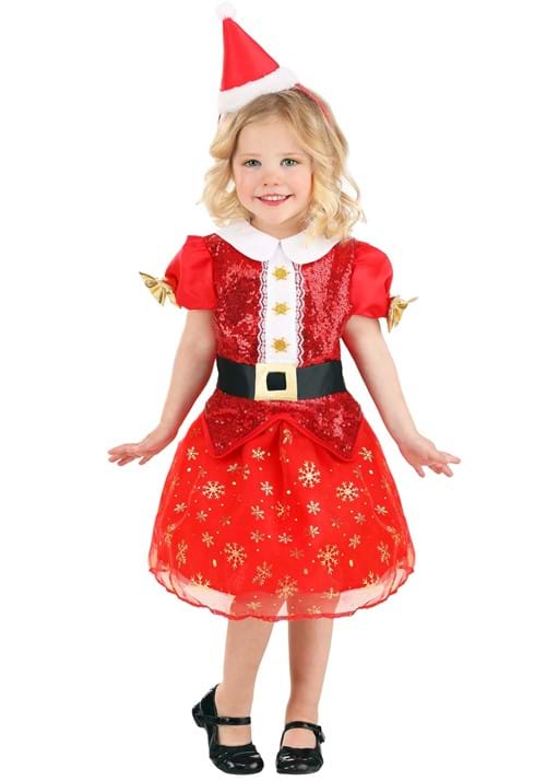 Girl's Toddler Christmas Santa Costume Dress - US 8761