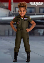 Girl's Flight Suit Top Gun Toddler Costume - US 4512